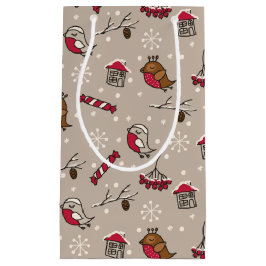 クリスマス バード ウッドランド 'ホーム フォー ザ ホリデイズ' スモールペーパーバッグ