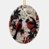 クリスマス・バード・オーナメント セラミックオーナメント (右)