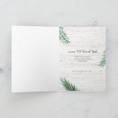 クリスマス·パインと写真付き木のために欲しいだけ シーズンカード (内部)