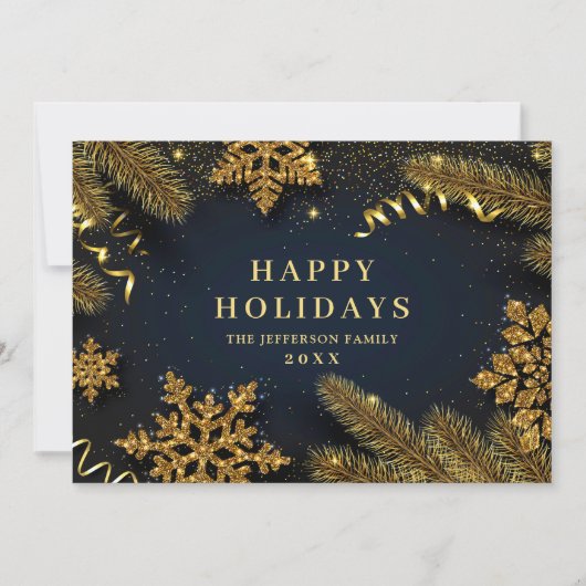 クリスマス　パインコーン　ラスティック　グリーティング シーズンカード (正面)