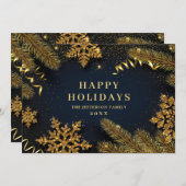 クリスマス　パインコーン　ラスティック　グリーティング シーズンカード (正面/裏面)