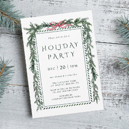 クリスマス パイン ガーランド ホリデー パーティー 招待状