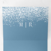 クリスマス·パイン·ツリー·スノー·シー結婚ンズ 三つ折り招待状 (内部最初)