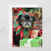 クリスマス – パグ – マイカリス (正面/裏面)