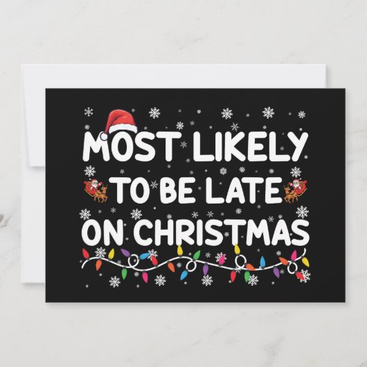 クリスマス・パジャマに遅れそうだ 招待状 (正面)