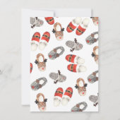 クリスマス パジャマ パーティー お泊まり会 誕生日 招待状 (裏面)