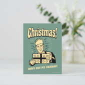 クリスマス：パッケージをチェックアウト シーズンポストカード (スタンド正面)