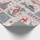 クリスマス・パッチワーク ラッピングペーパー (角)