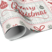 クリスマス・パッチワーク ラッピングペーパー (ロールコーナー)