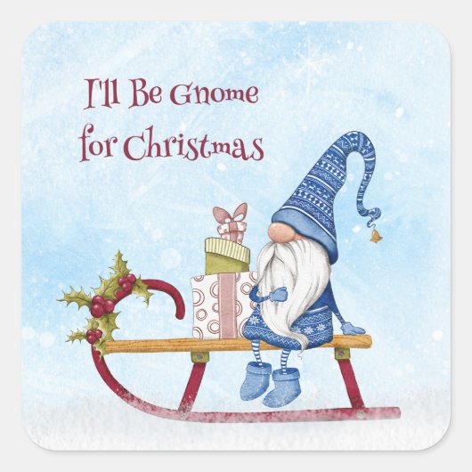 クリスマス・パニー・ホリデーの格言になる スクエアシール (正面)