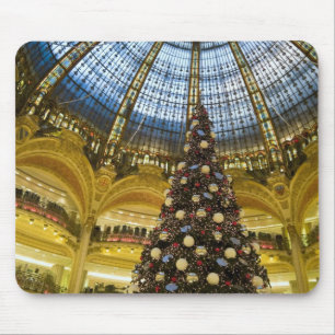 クリスマス、パリ、フランスのGaleriesのLa Fayette マウスパッド