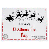 クリスマス |パーソナライズされたクリスマスイブバッグ ラージペーパーバッグ (正面)