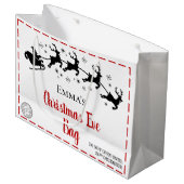 クリスマス |パーソナライズされたクリスマスイブバッグ ラージペーパーバッグ (正面アングル)