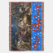 クリスマス、パーソナライズされたスロー、フリース、シャーパシー スローブランケット (正面縦)