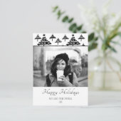 クリスマス　パーソナライズ　カスタム　ホリデー　フォト　カード シーズンポストカード (スタンド正面)