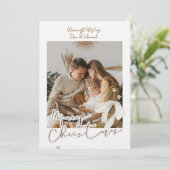 クリスマス パーソナライズ フォト ホリデー 招待状 (スタンド正面)