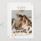 クリスマス パーソナライズ フォト ホリデー 招待状 (正面/裏面)