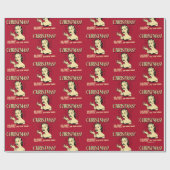 クリスマス:パーティーが多いので、男性は少ない ラッピングペーパー (フラット)