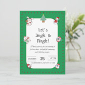クリスマス・パーティー招待状 Let's Jingle & Mingle 招待状 (スタンド正面)