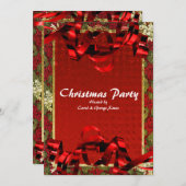クリスマス·パーティー·エレガントオフィス 招待状 (正面/裏面)