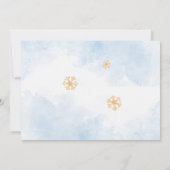 クリスマス・パーティー。クラシカルなサンタクロースの家族 招待状 (裏面)