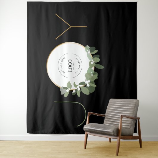 クリスマス パーティー リース 企業ロゴ クリスマスの喜び タペストリー (インサイチュ)