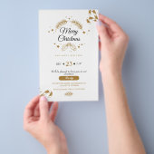 クリスマス パーティー 招待状 フライヤー (ハンドル)