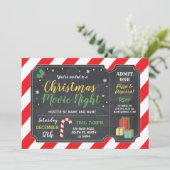 クリスマス・パーティ映画夜フィルムのチケットのヒイラギのおもしろい 招待状 (スタンド正面)
