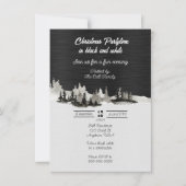 クリスマス・パートタイムinブラック&ホワイト 招待状 (正面)