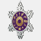 クリスマス・パープルの12日 スノーフレークピューターオーナメント (右)