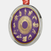 クリスマス・パープルの12日 メタルオーナメント (左)