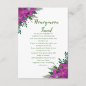 クリスマス・パープル結婚・ポインセチアのハネムーン基金 エンクロージャーカード (正面)