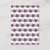 クリスマス・パープル・結婚ポインセチアの登録簿 エンクロージャーカード (裏面)