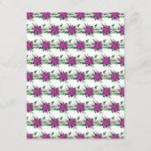 クリスマス・パープル・結婚ポインセチア詳細 エンクロージャーカード (裏面)