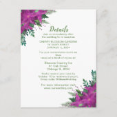 クリスマス・パープル・結婚ポインセチア詳細 エンクロージャーカード (正面)