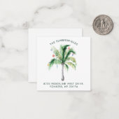 クリスマス パーム ツリー ホリデー 返信先住所 ノートカード (正面/裏面インサイチュ)