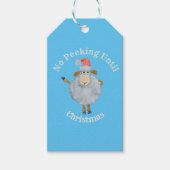 クリスマス・ヒツジまで覗き見はしない ギフトタグ (正面)