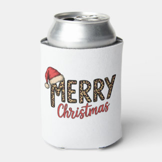 クリスマス ヒョウ柄 サンタ帽子 クリスマス休暇 缶クーラー