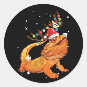 クリスマス・ビおもしろいード・ドラゴン・トナカイ・サンタズ ラウンドシール