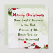 クリスマス | ビジネス予算マーケティングありがとう (正面/裏面)