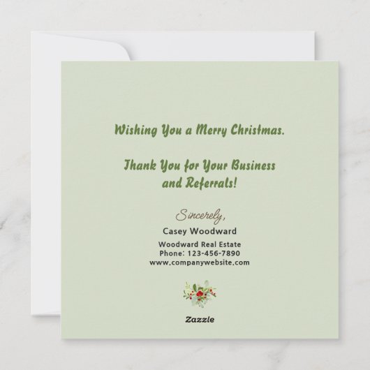 クリスマス | ビジネス予算マーケティングありがとう (裏面)