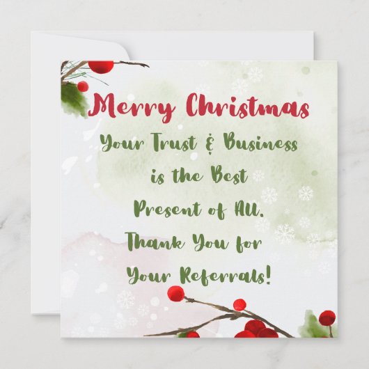 クリスマス | ビジネス予算マーケティングありがとう (正面)