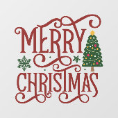 クリスマス ビジネス グリーティング ウィンドウサイン (シート)