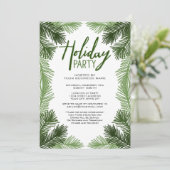 クリスマス ビジネス パーティー ラスティック ブランチ ホリデー 招待状 (スタンド正面)
