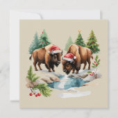 クリスマス ビソン バッファロー 動物 西部 ワイルドライフ (正面)