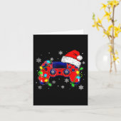 クリスマス ビデオ ゲーム コントローラー サンタ ハット ゲーマー ボ カード (黄色い花)