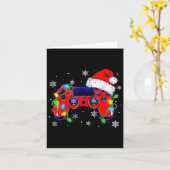 クリスマス ビデオ ゲーム コントローラー サンタ ハット ゲーマー ボ カード (黄色い花)