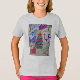 クリスマス ビレッジ キッズ Tシャツ