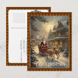 クリスマス ビンテージ サンタ カスタムフォト クラシック ギフト