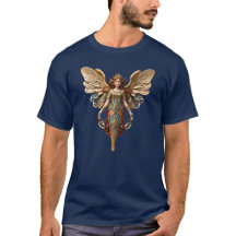 クリスマス ビンテージ スタイル エンジェル オーナメント Tシャツ